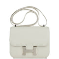 Hermes Constance 18 White Evercolor Palladium Hardware
