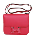 Hermes Constance 18 Rose Mexico Epsom and Alligator Palladium Hardware