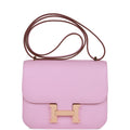 Hermes Constance 18 Mauve Sylvestre Epsom Rose Gold Hardware