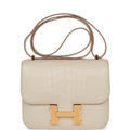 Hermes Constance 18 Beton Matte Alligator Mississippiensis Gold Hardware