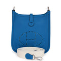 Hermes Evelyne TPM Bleu Mykonos Clemence Palladium Hardware
