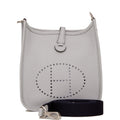 Hermes Evelyne TPM Bleu Pale Clemence Palladium Hardware