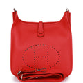 Hermes Evelyne III PM Rouge de Coeur Clemence Palladium Hardware