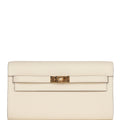 Hermes Kelly Wallet To Go Nata Epsom Gold Hardware