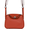 Hermes Mini Lindy Cuivre Verso Swift Palladium Hardware