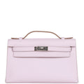 Hermes Kelly Pochette Mauve Pale Swift Palladium Hardware Payment 2 For JJ