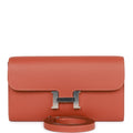 Hermes Constance Wallet To Go Blush Evercolor Palladium Hardware