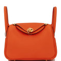 Hermes Mini Lindy Feu Clemence Gold Hardware