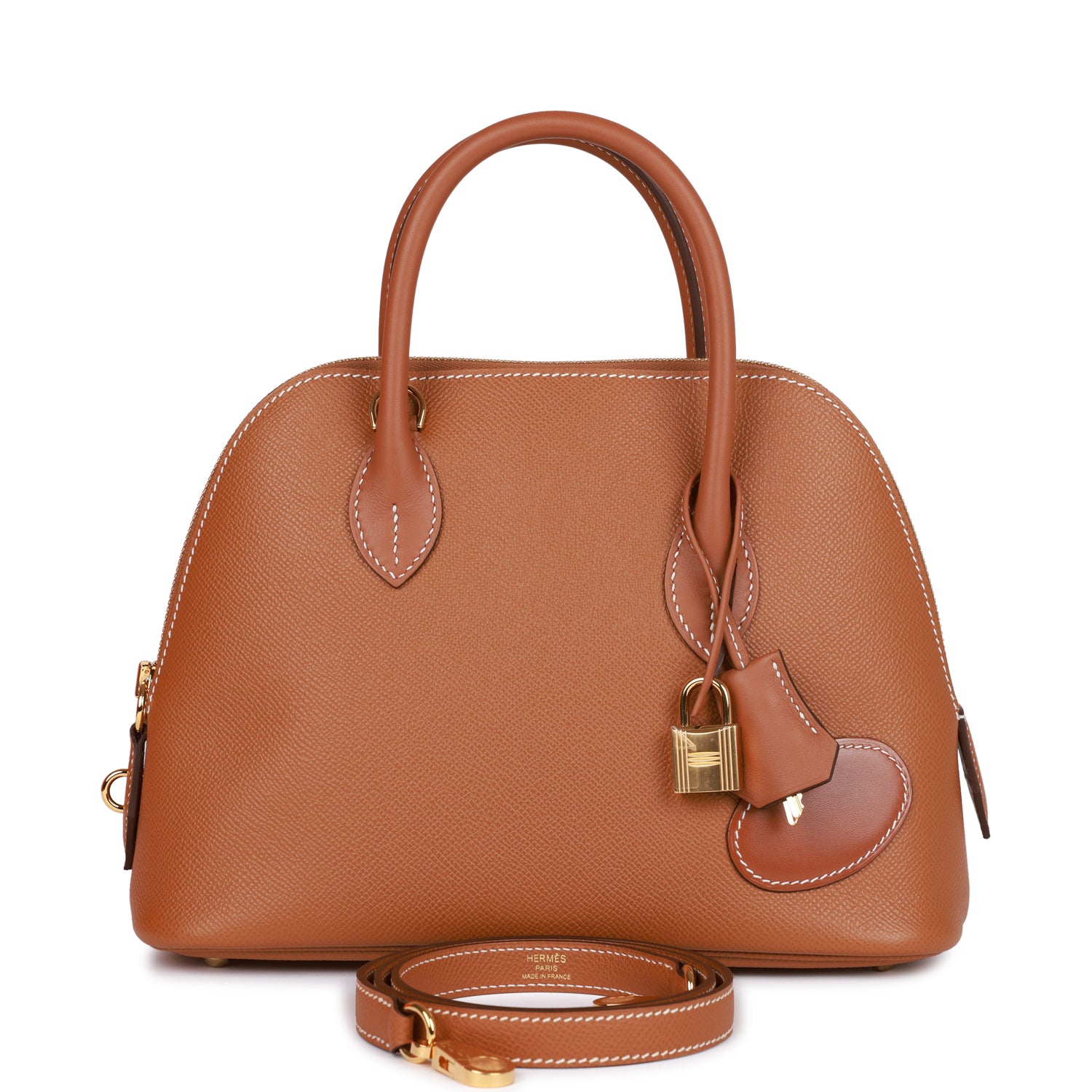 Hermes 1923 Bolide 25 en Desordre Gold Epsom Gold Hardware