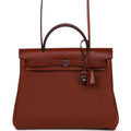 Hermes Herbag Zip PM 31 Rouge H Vache Hunter Palladium Hardware
