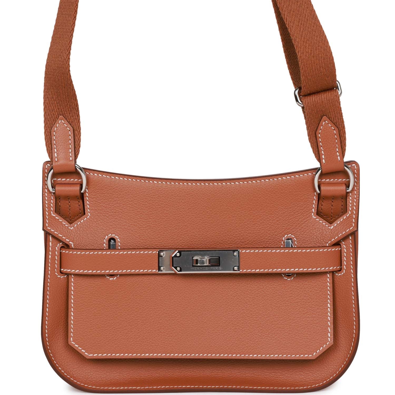 Hermes Jypsiere Mini Gold Evercolor Palladium Hardware