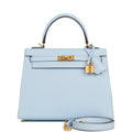 Hermes Kelly Sellier 25 Bleu Brume Epsom Gold Hardware - Payment 1 Brian C