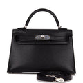 Hermes Kelly Sellier 20 Black Chevre Chamkila Palladium Hardware - Payment 2 for YL