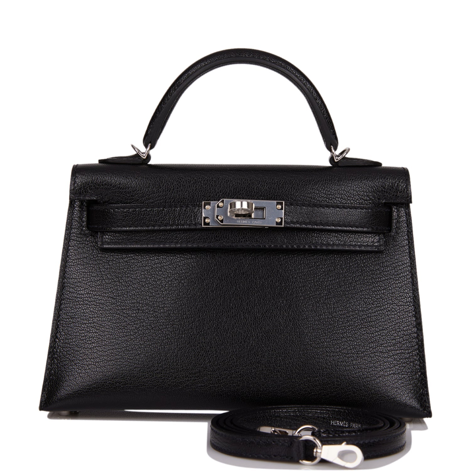 Hermes Kelly Sellier 20 Black Chevre Chamkila Palladium Hardware - Payment 2 for YL