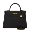 Hermes Kelly Retourne 32 Black Togo Gold Hardware (Payment 3)