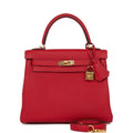 Hermes Kelly Retourne 25 Rouge Casaque Togo Gold Hardware - Payment 2
