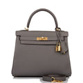 Hermes Kelly Retourne 25 Etain Togo Gold Hardware - Deposit 1 for Zl