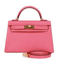 Hermes Kelly Sellier 20 Rose Lipstick Ch√®vre Gold Hardware