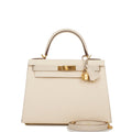 Hermes Special Order (HSS) Kelly Sellier 28 Nata and Craie Epsom Gold Hardware