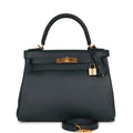 Hermes Kelly Retourne 28 Vert Rousseau Evercolor Gold Hardware
