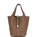 Hermes Etoupe Clemence Picotin Lock 18cm Palladium Hardware