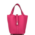 Hermes Picotin Lock 18 Rose Shocking Clemence Palladium Hardware