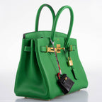 Hermès Birkin 25 Bambou (Bamboo) Green Togo with Gold Hardware - 2020, Y