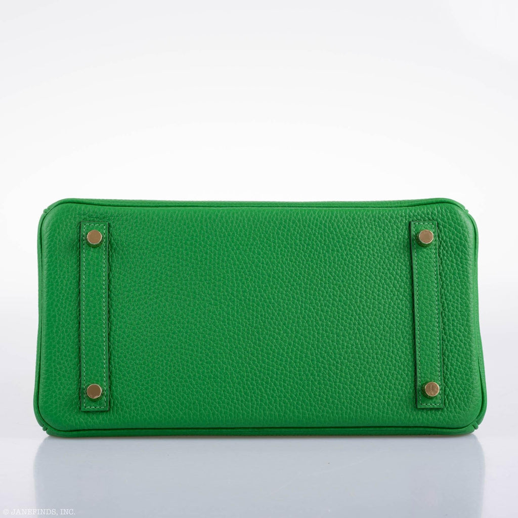 Hermès Birkin 25 Bambou (Bamboo) Green Togo with Gold Hardware - 2020, Y