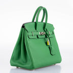 Hermès Birkin 25 Bambou (Bamboo) Green Togo with Palladium Hardware - 2014, R Square