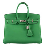 Hermès Birkin 25 Bambou (Bamboo) Green Togo with Palladium Hardware - 2014, R Square