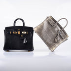 Hermès Birkin 25 Black Nilo Lizard Gold Hardware