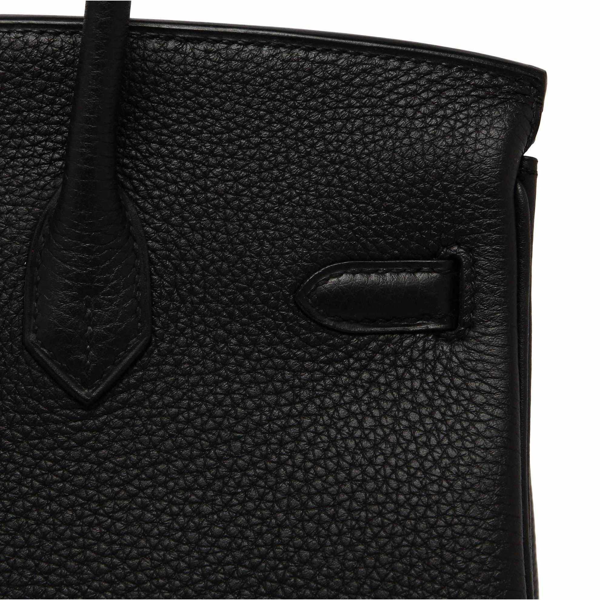 Hermès Birkin 25 Black Togo Palladium Hardware