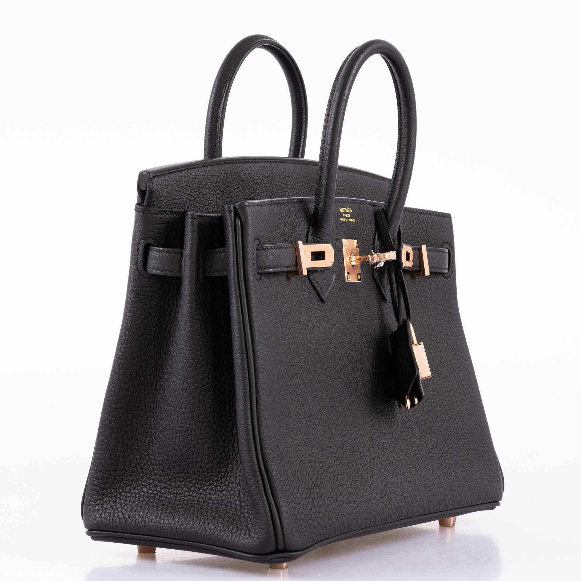 Hermès Birkin 25 Black Togo leather Rose Gold Hardware - 2021, Z