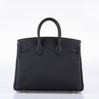 Hermès Birkin 25 Black Togo with Gold Hardware - 2020, Y