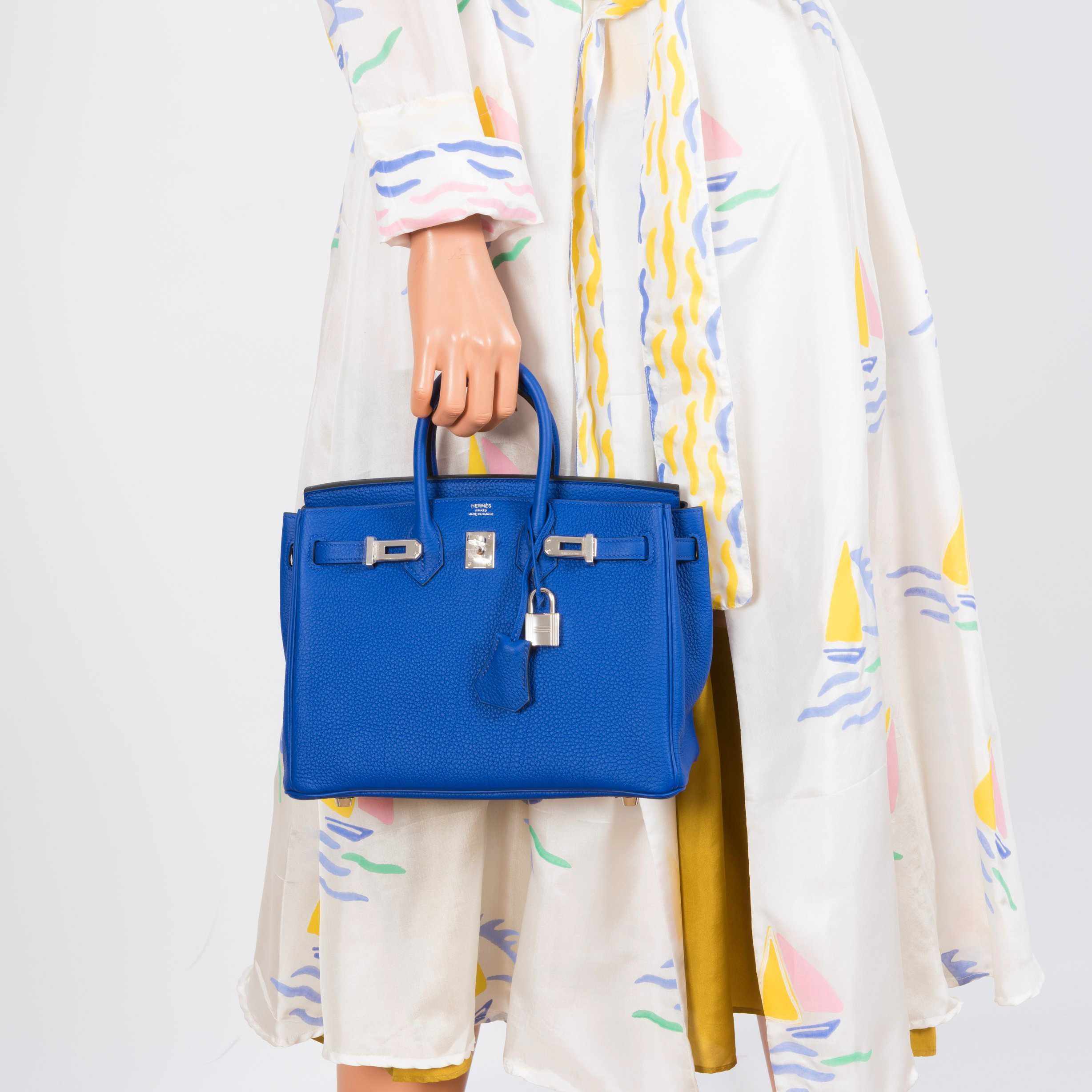 Hermès Birkin 25 Blue Electric Togo Palladium Hardware