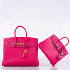 Hermès Birkin 25 Candy Collection Rose Tyrien Epsom Palladium Hardware - Q, Square