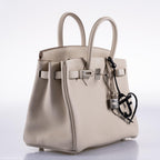 Hermès Birkin 25 Craie Togo Palladium Hardware - 2020, Y