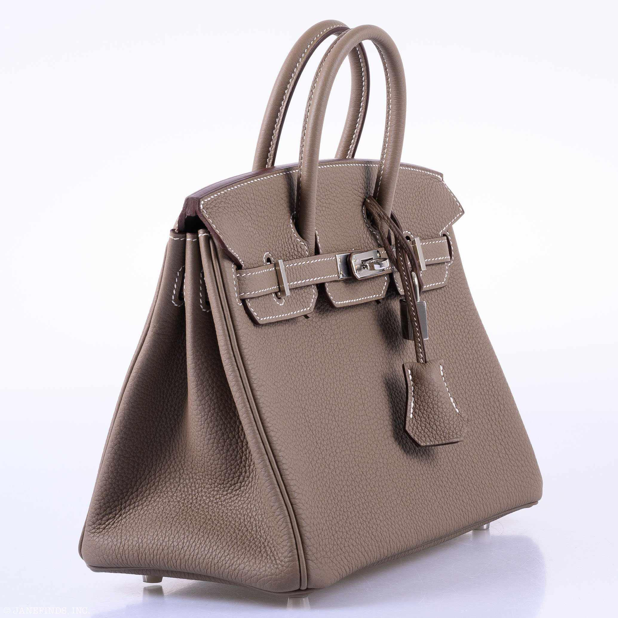 Hermès Birkin 25 Etoupe Togo Palladium Hardware - 2019, D