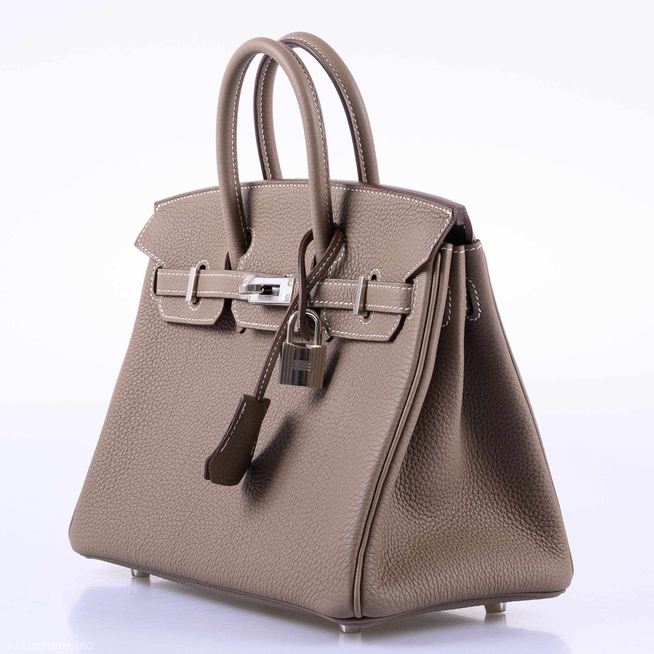 Hermès Birkin 25 Etoupe Togo Palladium Hardware - 2019, D