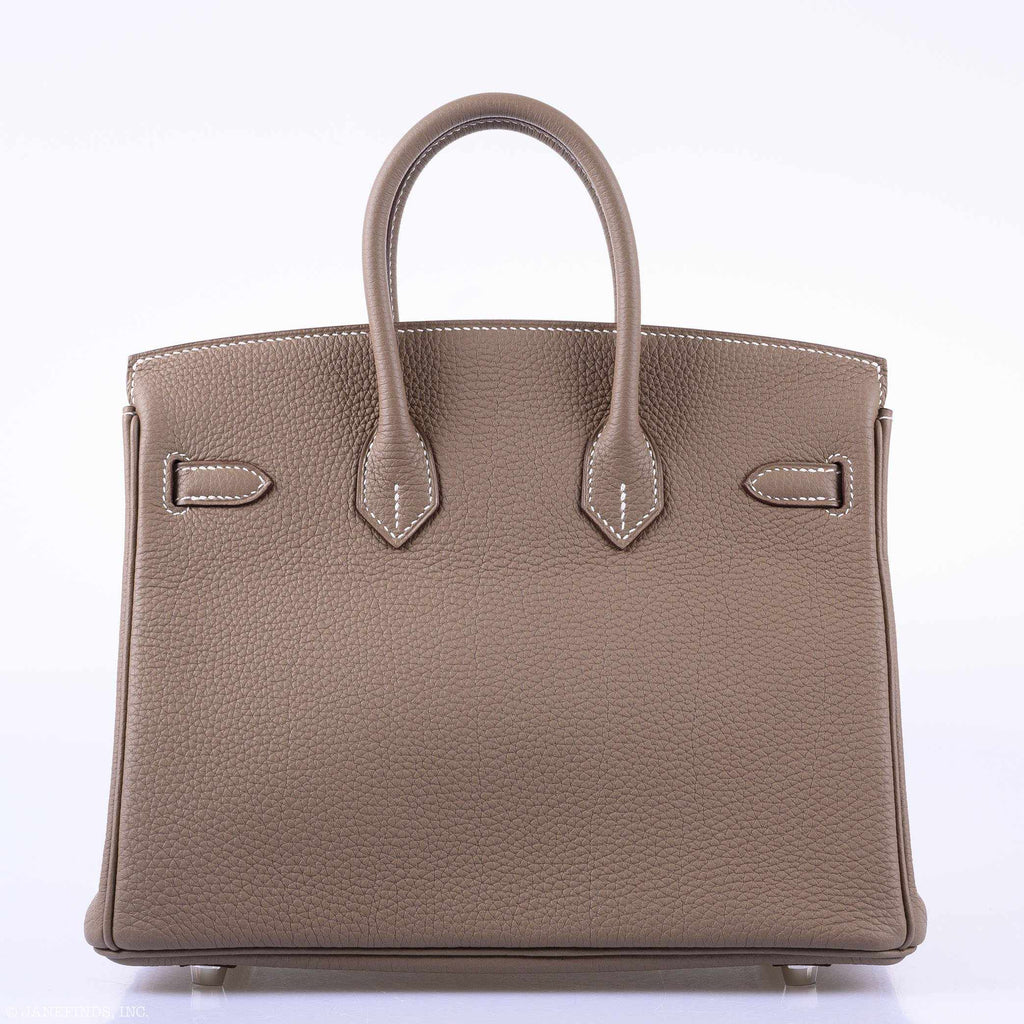 Hermès Birkin 25 Etoupe Togo Palladium Hardware - 2019, D
