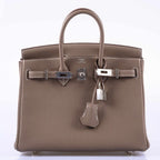Hermès Birkin 25 Etoupe Togo Palladium Hardware - 2019, D