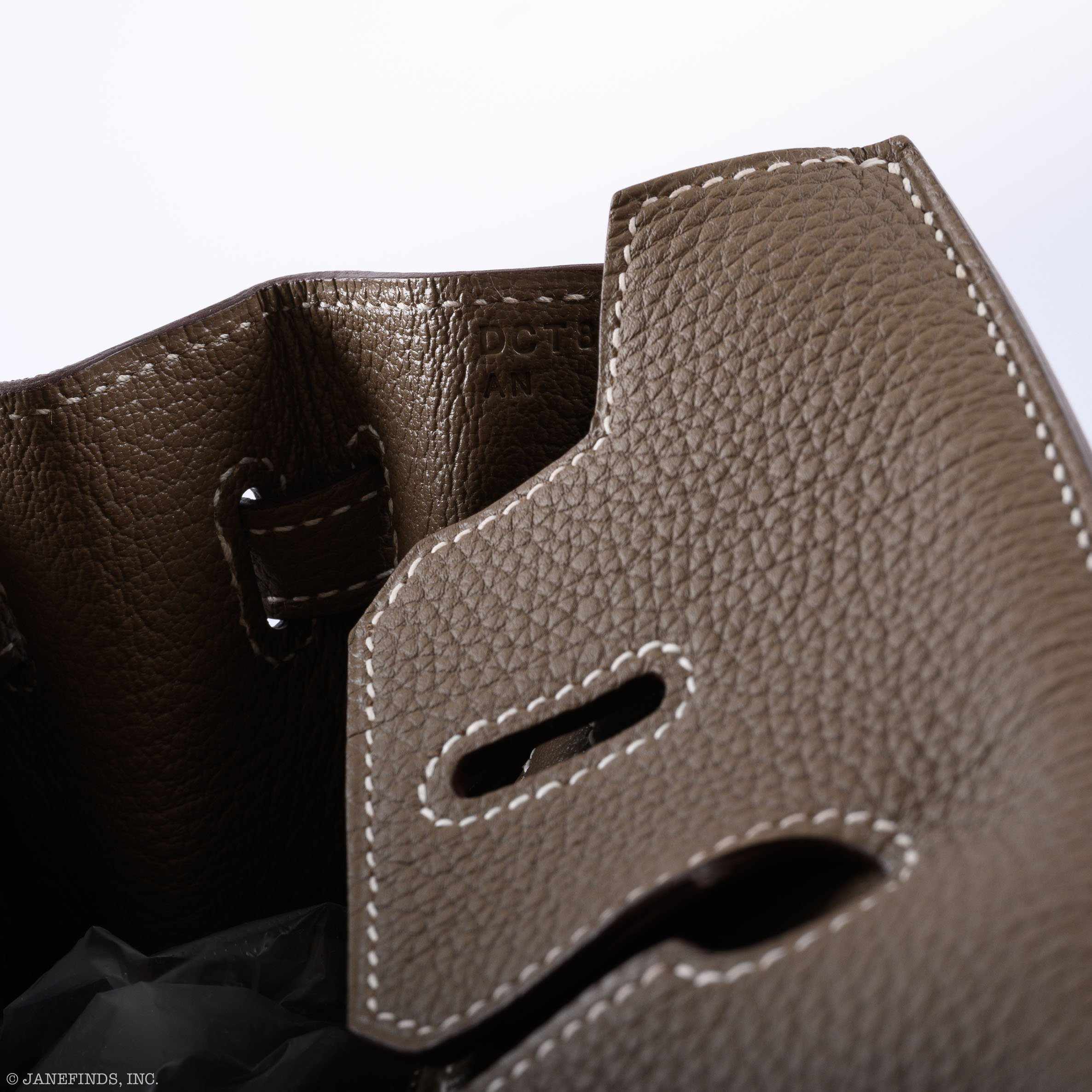 Hermès Birkin 25 Etoupe Togo Palladium Hardware - 2019, D