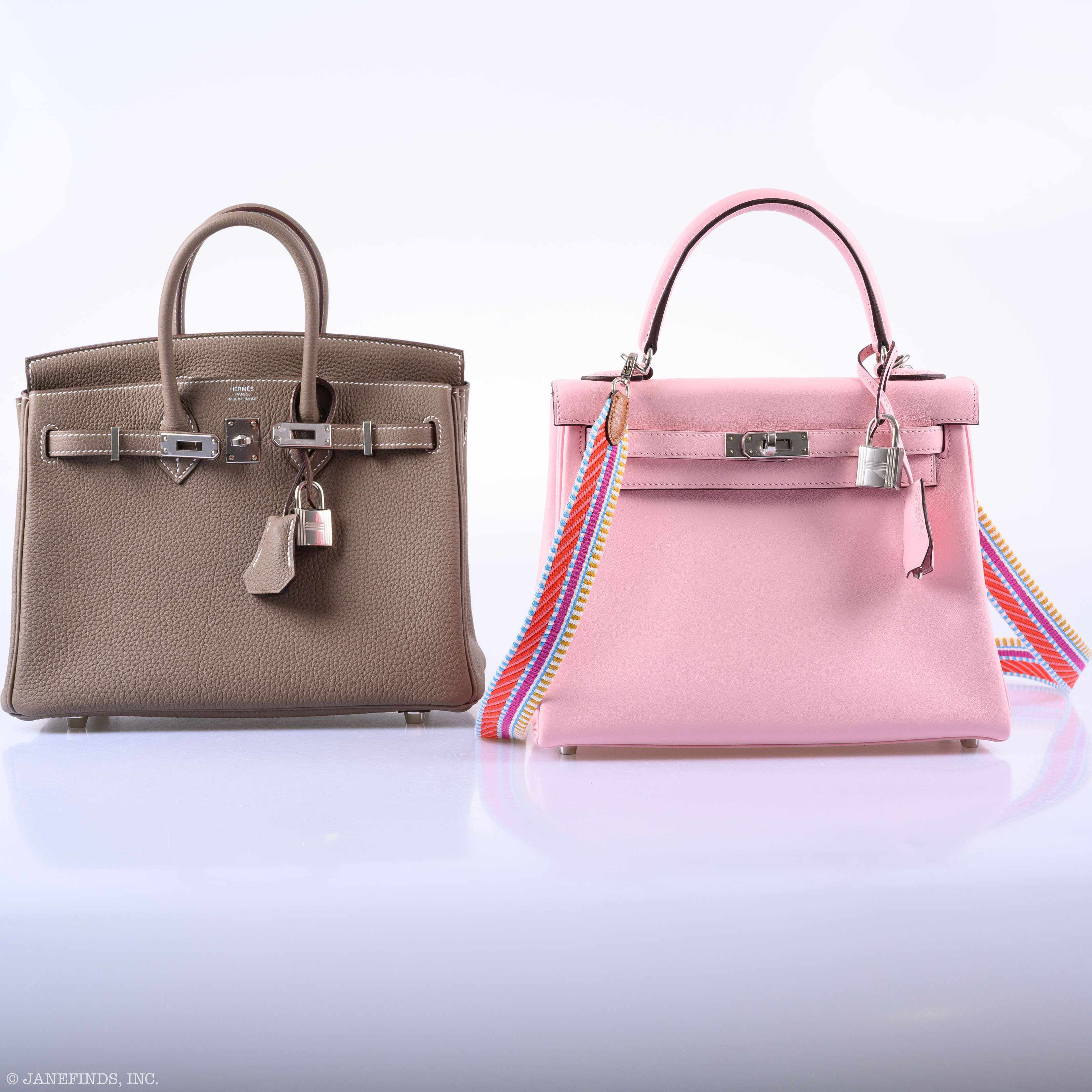 Hermès Birkin 25 Etoupe Togo Palladium Hardware - 2019, D