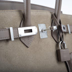Hermès Birkin 25 Gris Caillou & Etoupe Grizzly and Swift Palladium Hardware