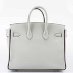 Hermès Birkin 25 HSS Bi-Color Gris Perle and Raisin Chevre Brushed Palladium Hardware - Special Edition