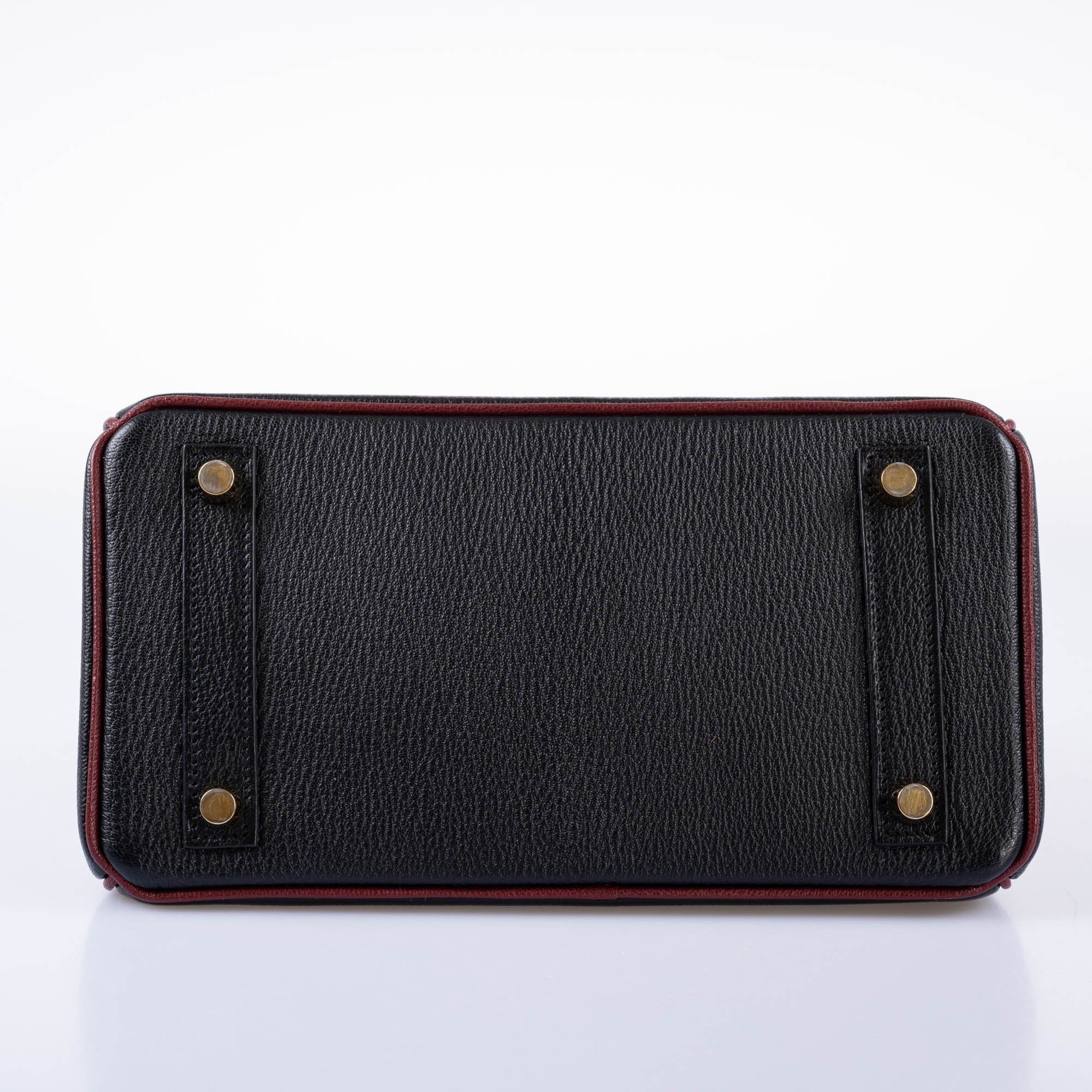 Hermès Birkin 25 HSS Black Chèvre with Rouge H Piping & Interior with Gold Hardware