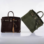 Hermès Birkin 25 Havane Nilo Lizard with Palladium Hardware - 2007, K Square