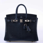 Hermès Birkin 25 Indigo Lizard Palladium Hardware - 2019