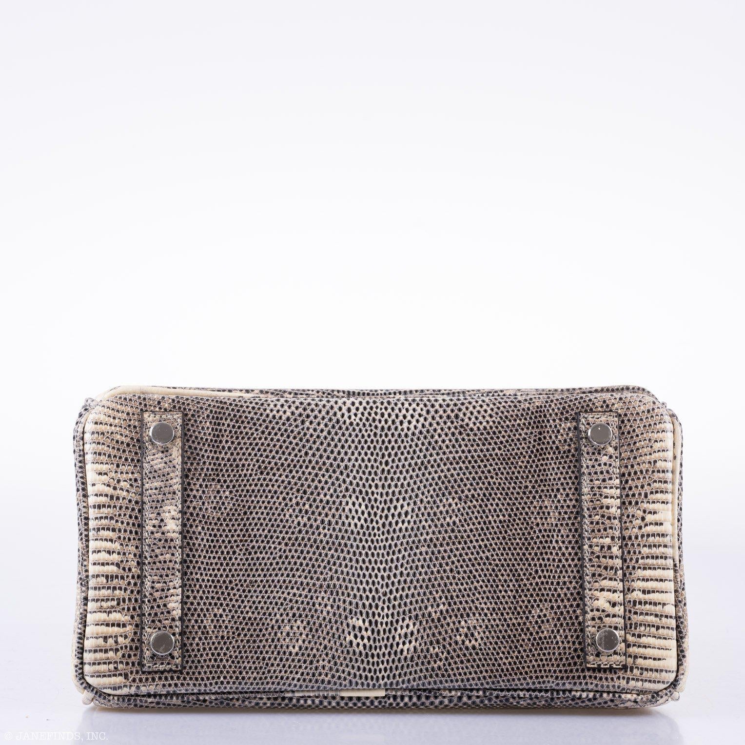 Hermès Birkin 25 Ombre Lizard Palladium Hardware