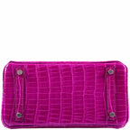 Hermès Birkin 25 Rose Scheherazade Porosus Crocodile Palladium Hardware